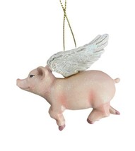 Kurt Adler Ornament When Pigs Fly Resin Pink Pig 4 inch - £9.02 GBP