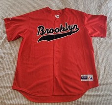 Vintage Brooklyn Dodgers  Majestic Authentic Jersey XL  Red NWT - $97.23