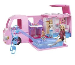 Barbie Dream Camper Transforming RV Vehicle Doll Playset Accessories Waterslide - £38.69 GBP