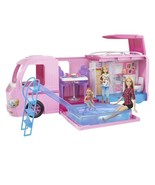 Barbie Dream Camper Transforming RV Vehicle Doll Playset Accessories Wat... - £38.94 GBP