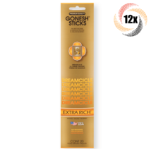 12x Packs Gonesh Extra Rich Incense Sticks Dreamcicle Scent | 20 Sticks Each - $29.44