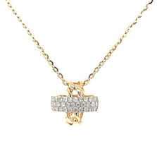 Dimaya 14K Yellow Gold 0.23ct TDW White Diamond Pendant Necklace - £865.30 GBP