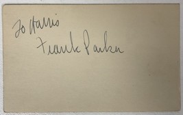 Frank Parker (d. 1997) Signed Autographed Vintage 3x5 Index Card - Tennis Legend - £15.79 GBP
