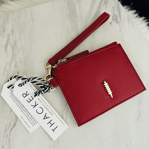THACKER Leather Wristlet Clutch Wallet, Travel Bag, Ruby Red, NWT - $79.00
