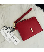 THACKER Leather Wristlet Clutch Wallet, Travel Bag, Ruby Red, NWT - $1,455.85 MXN
