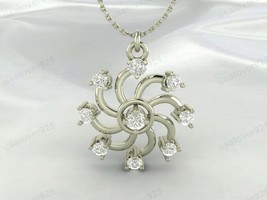 925 Sterling Silver Handmade Modern Unique Diamond Pendant Necklace Jewelry - $35.64+