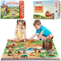 Lil-Gen Farm Animal Toys W/ Educational Animal Sound Book, 22Pcs - 12 Sm... - $30.99