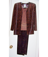 Petite R &amp; M Richards-Karen Kwong Evening Wear 2-Piece Pants Suit-Size 8P - £44.15 GBP