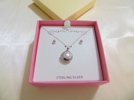 Department Store Genuine Sterling Silver Heart Pendant/Necklace Set C508... - £17.77 GBP