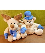 2 r² International Winter Themed Polar Bear and Moose Stuffed Animal Plu... - $412.62 MXN