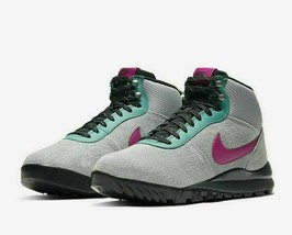 Nike Hoodland Particle Grey Bright Magenta CU1585-001 Mens Leather Boots NEW Box - £83.84 GBP