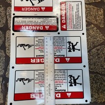 Post Hole Digger Safety Decal Sticker Kit, UV laminated - $148.50