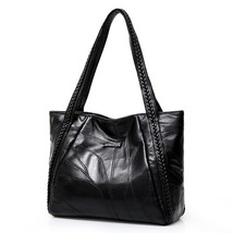 Fashion Large Women Handbag PU Leather Shoulder Bag Soft Sheepskin Handle Bag Bi - £28.63 GBP