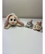 Vintage Pound Puppies Bunnies Plush Lot of 3-2 Mini &amp; 1-5” Plush Galoob ... - $242.31 MXN