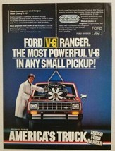 1983 Print Ad Ford Ranger Pickup Truck with V6 Engine  - £8.95 GBP