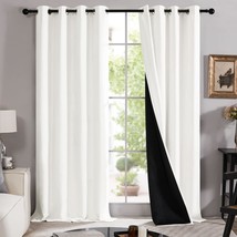 Deconovo Cream Double Layer 100% Blackout Curtains, Thermal, 52W X 84L Inches). - $38.98