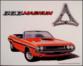 1970 Dodge Challenger R/T Conv. Art Print Lithograph - £22.58 GBP