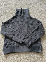 Next of Melrose Crowl Neck Gray Sweater Size Large Stretch Comfy Soft Lo... - $328.69 MXN