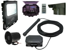 Floodlight &amp; Siren Wireless Driveway Alarm with PIR &amp; Vehicle Sensing Probe - £400.35 GBP