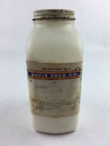 Vintage Pharmacy Starch Pulvules Collectible Medicine Bottle 6.25&quot; Davis... - £22.10 GBP