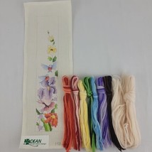 Handpainted Needlepoint Canvas Floral Kit Hummingbird Butterfly Dean Clover HP - $38.95