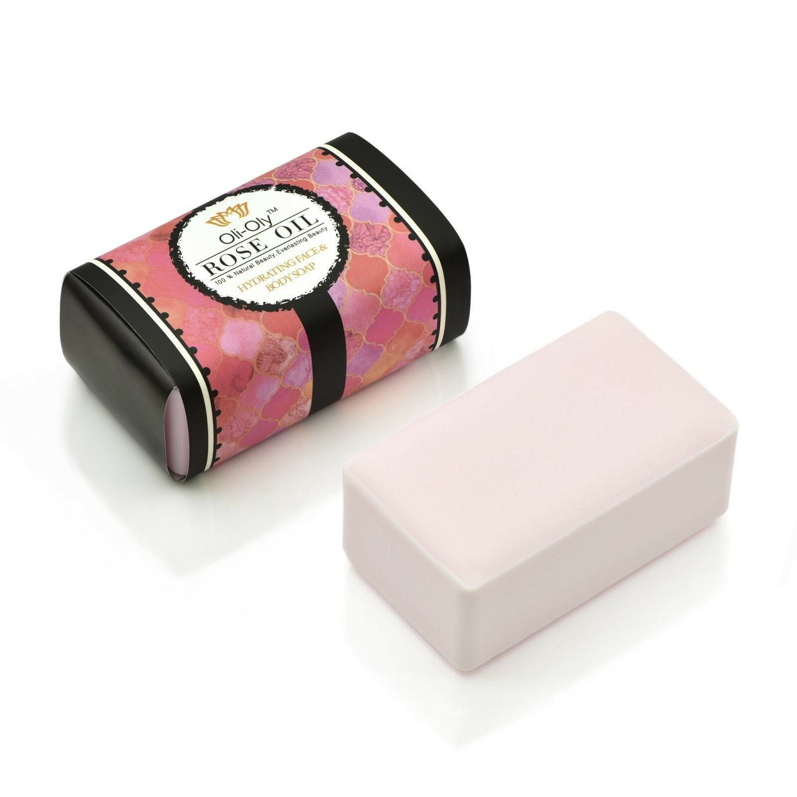 Natural Hydrating Face & Body Soap with ROSE Oil 50 g by Oli-Oly Gifts for Girls Item image 2
