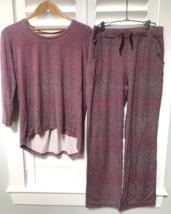 Nice LL Bean S Organic Cotton Non Shrink Stretchy Burgundy Stripe Pajama... - $44.54