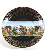 Vintage Lefton China Hand Painted 6” Saucer Plate Lords and Ladies Black... - $39.08 CAD