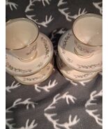 Set of 4 Lenox Serenade Teacups and Saucers 8 Pcs Made In USA - $42.10 CAD