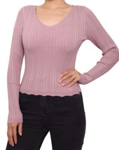 Planet Gold Juniors Rib Knit Strappy Back Sweater, X-Large, Mauve - £31.13 GBP