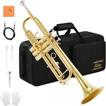 Eastar Bb Standard Trumpet Set for Beginner, Brass Student Trumpet Instr... - £162.99 GBP