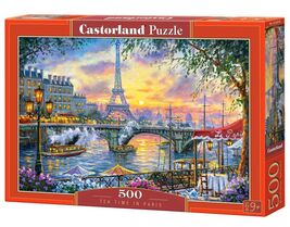 500 Piece Jigsaw Puzzle, Tea Time in Paris, France, Colorful Eiffel Tower and - €25,19 EUR
