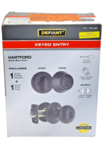 Defiant Keyed Entry Deadbolt Combo Matte Black Project Pack - $23.22