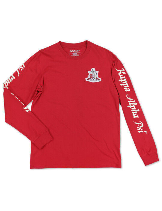 Primary image for Kappa Alpha Psi Fraternity Long Sleeve T-Shirt Twill Letter 1911 Greek T-shirt