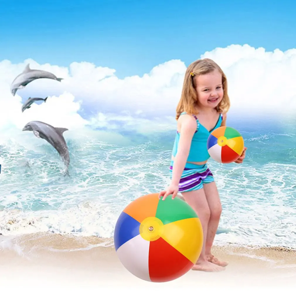 Sporting Inflatable Beach Ball Portable Inflator Water Balloon Summer Outdoor Be - £18.54 GBP
