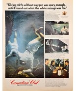 CANADIAN CLUB-Bottle-Canada-Deep Sea Diving-Relax-1968 Print Ad - $12.01