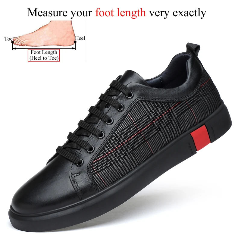Luxury Shoes Brand Men Skateboarding Shoes Leather Sneakers Casual Flats... - $73.42