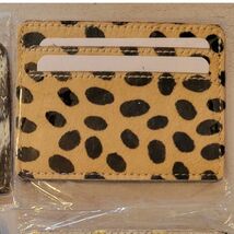 Cheetah Print Cowhide Card Holder – Genuine Hair-On Leather Wallet - $17.82