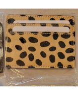 Cheetah Print Cowhide Card Holder – Genuine Hair-On Leather Wallet - $17.82