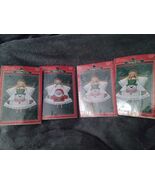 4 Clothespin Ornament Cross Stitch Kits - 3 Open Arm Snowmen &amp; 1 Santa - $363.02 MXN