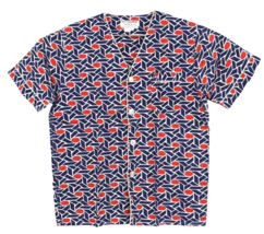 VTG 70s Boys Pajamas Blue Red Color Block Cotton 350 Collection Sz 18 Sh... - $39.55