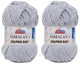 Himalaya Dolphin Baby Yarn 100% MicroPolyester Lot of 2 skn 264 Yards 2x100gram  - £12.48 GBP
