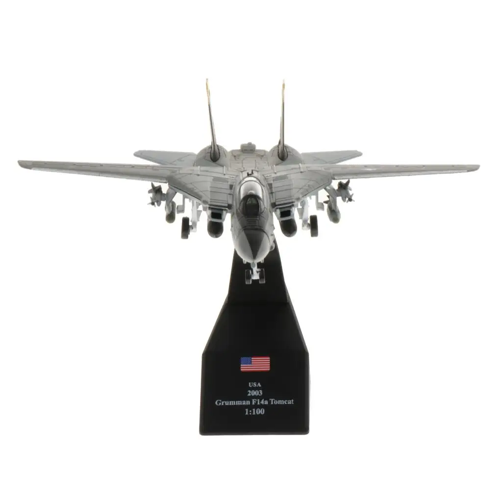 1:100 Scale F-14  Fighter Plane  Model Diecast Plane Model with Stand Helicopter - £119.74 GBP