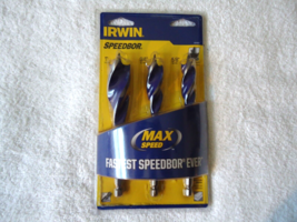 " NIP " Irwin # 3041003 Speedbor 3 Bit Set,1,1",1,3/4",1,5/8" " Great Gift Item - $19.62
