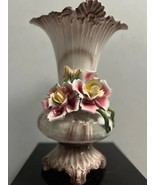 Vintage Large Italian Capodimonte Ceramin Flower Double Handle urn/ Vase - $499.00