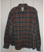 L.L. BEAN MEN&#39;S TRADITIONAL FIT GRAY PLAID FLANNEL SHIRT-XL REG-GENTLY W... - $22.84 CAD