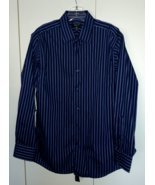 STRUCTURE MODERN FIT MENS BLACK STRIPE LS SHIRT-M(15/15.5x32/33-NWOT-COT... - $334.67 MXN