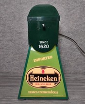 Vintage 1973 Heineken Windmill Lighted Beer Sign Green Face Works Lighte... - £39.39 GBP