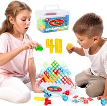 48 Pcs Board Games for Kids Adults Tetra Balance Tower Stacking Toys Perfect for - £25.67 GBP