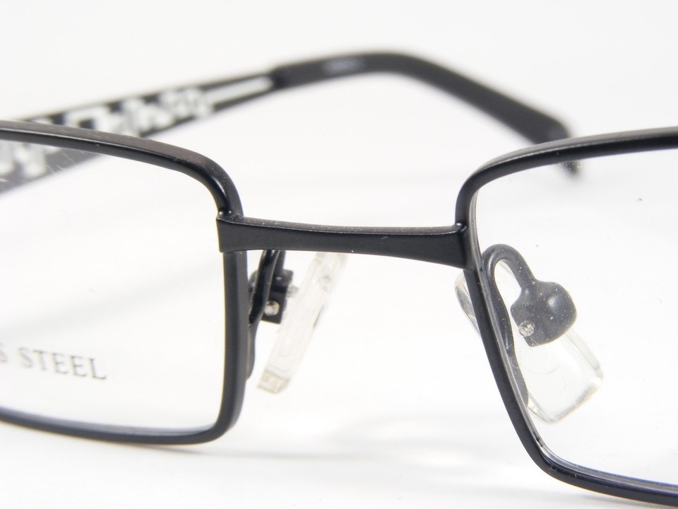 44805-3 Black /White UNIQUE EYEGLASSES GLASSES STAINLESS STEEL FRAME 49-17-135mm Item image 7